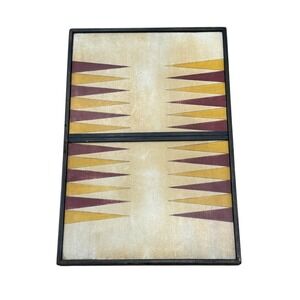 Diane Allison-Stroud Backgammon Handmade Original Wall Art 19"x28" Wood White
